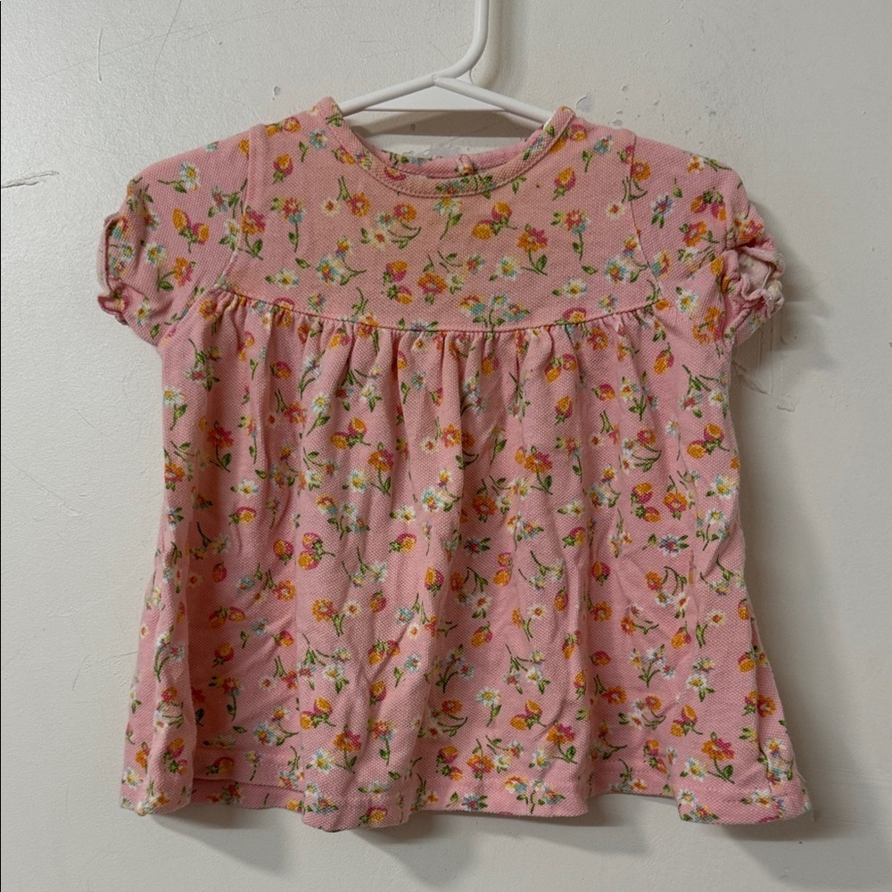Old Navy Pink Floral Kids Top pre loved Y2K